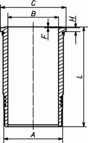 гильза цилиндра! d128 R6 MB Axor/O400/O500 дв.OM457 001 WN 21 MAHLE