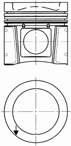 поршень !d102.0 MB дв.OM904 EURO3/OM906 EURO3 94 931 600 KS
