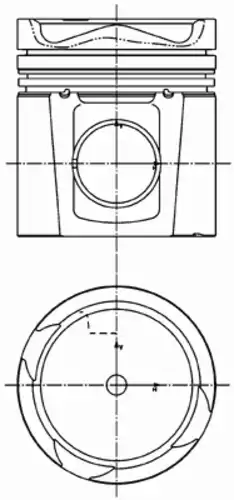 поршень !d130 R6 DAF 95 дв.XE 355 C1 4V Euro3/XE 390 C1 4V Euro3 99 985 600 KS