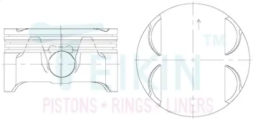 30118STD TEIKIN Поршень двигателя с пальцем 1шт 30118-STD