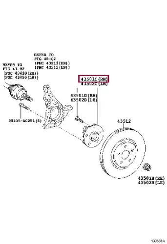 Ступица TOYOTA / LEXUS 4355048011