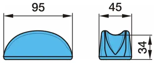сегмент! L=95 H=34 Шир=45 стремянки п/рессорыBPW 03.345.21.01.0