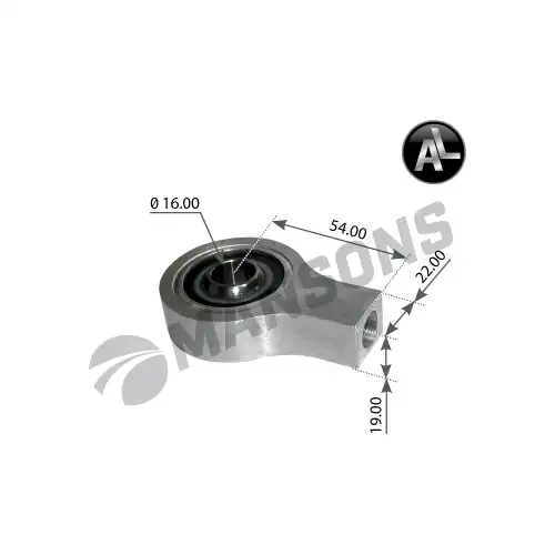 подшипник скольжения кабины !наконечник 16x80x19/22 Scania 94/114/124/144 100.548 MANSONS