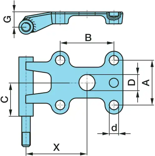 кронштейн крепления амортизатора ! правый (120 балка)BPW 05.145.22.44.0