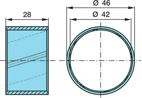 втулка торм. вала !(бронз) 42x46x28 BPW 03.112.44.31.0