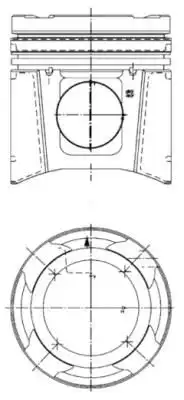 поршневая группа !d128 R6 MAN TGA дв.D2876 LF12/LF13 EURO3 2002 -> 99 697 960 KS