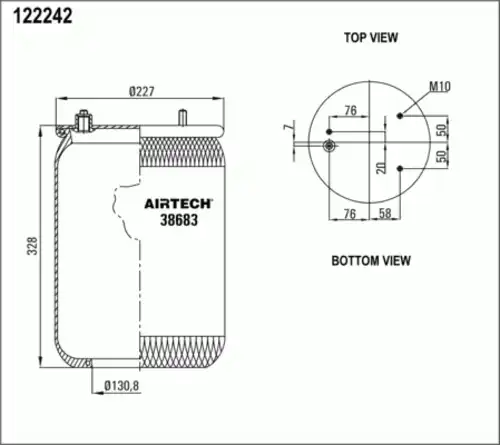Пневмоподушка AIRTECH 38683P