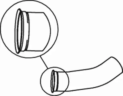 труба глушителя! приемная d127 1-изг.RVI PREMIUM Euro III DXi 11, 370-450 66124 DINEX