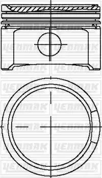поршень с кольцами! d81.01+0.50 VAG 1.8i Turbo 20V ADR/AEB/AGN/AGU/AJH/ANB/APH 94> 31-04299-050 YENMAK