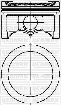 поршень в сборе! порш.+кольца d81.01 +0.50 Audi A3/A4,VW Golf 1.6i ALZ/AVU/BFQ/BSE 00> 31-04316-050 YENMAK