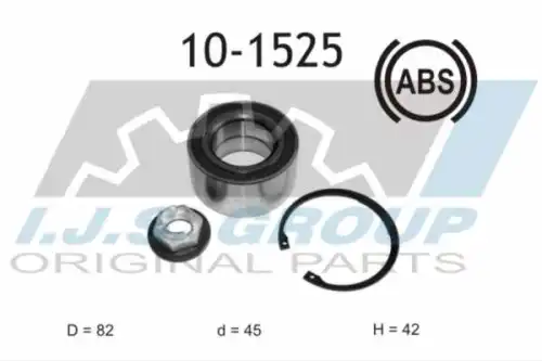 к-кт подшипника пер.ступ.! Ford Focus/C-Max/Kuga/Transit 1.0-2.5i/1.6-2.0D 10> 10-1525 IJS