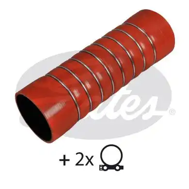 патрубок интеркулера !силикон красный D90 L294 8 колец+2 хомута MAN 09-1046 GATES