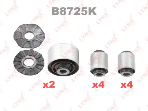 к-кт сайлентблоков рычагов задней подвески! Nissan Qashqai J10/X-Trail T31 07-14 B8725K LYNXAUTO