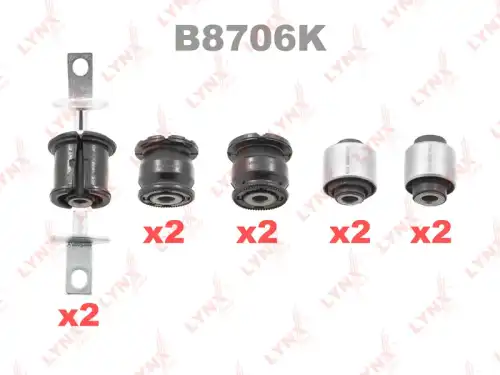 сайлентблоки зад. продол. рычага внутр.! к-кт  Honda Civic EU/EP/ES 01> B8706K LYNXAUTO