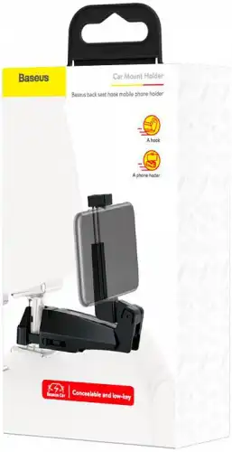 держатель смартфона! зажим, на подголовник, черный SUHZ-A01 BASEUS