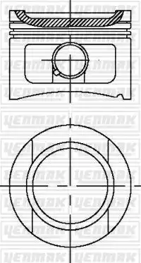 82,50 mm. Поршень с пальцем,с кольцами 31-03294-000 YENMAK