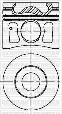 поршень в сборе! поршень+кольца STD Ford Transit 2.2 06> 31-04034-000 YENMAK