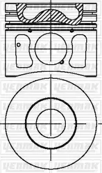 поршень в сборе! поршень+кольца d86.01 STD Ford Mondeo/Transit 2.0TDi 01> 31-04253-000 YENMAK
