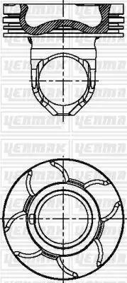 поршень! d123.03 RVI PREMIUM дв.DCI Euro3/MIDR 623.56 Euro3, ЯМЗ-650 31-04936-000 YENMAK