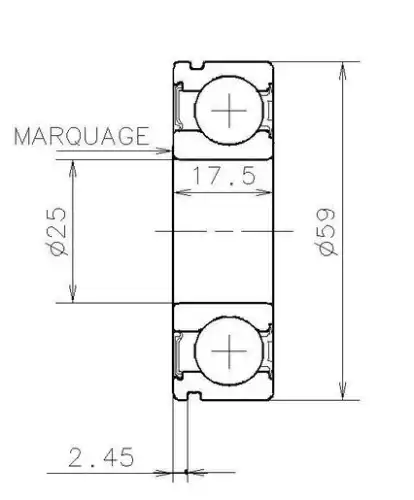 подшипник КПП! 25x59x17.5 Renault AB41386 SNR