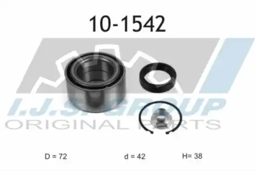 к-кт подшипника ступицы! передней Subaru Legacy 90-94 10-1542 IJS