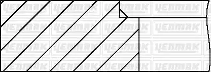 Кольца поршневые YENMAK 91-09395-040