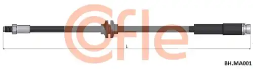 шланг тормозной задний! L=411 Volvo S40/V50 all 04>