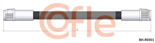 шланг тормозной задний! L=186 Renault Clio all 98>