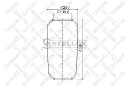 Пневмоподушка STELLOX 90-18850-SX