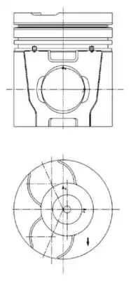 поршневая группа !d120.65 VOLVO FM10/B10M дв. D10A/D10B/D10C/DH10A/GH10A EURO2 40 050 960 KS