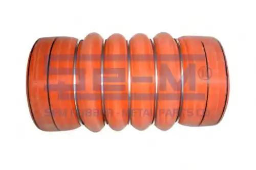 патрубок интеркулера!силикон, красный D=100мм,L=205 5колецMB OM442LA 8830 SE-M