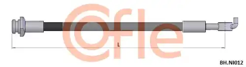 шланг тормозной задний правый! L=253 Nissan X-Trail, Renault Koleos 2.0/2.5/2.0DCi 07>