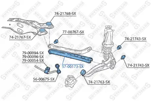 Рычаг подвески STELLOX 57-00173-SX задний нижний Opel Vectra B 95-02