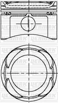 поршень в сборе! поршень+кольца d70.8 STD Fiat Brava/Stilo/Punto 1.2 16V 99> 31-04287-000 YENMAK