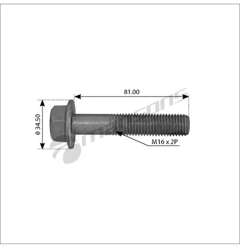 болт ступицы! M16x2x41 L=92/81  Iveco EuroCargo 200.082 MANSONS