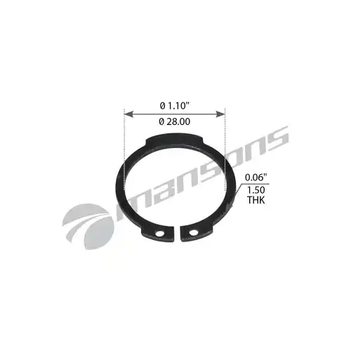 кольцо стопорное! D28x1,5mm ролика RVI CR10 MANSONS
