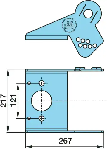 кронштейн крепления тормозной камеры! (м) подъемного механизма (правый)BPW 03.189.14.22.0