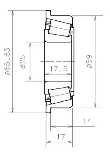 подшипник КПП! 25x59x17.5 Renault 19/Clio/Clio II/Espace III/Kangoo EC40987H206 SNR