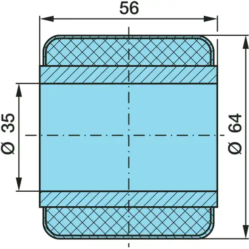 сайлентблок подвески!(рм) 35х64х56 BPW 05.113.92.04.0