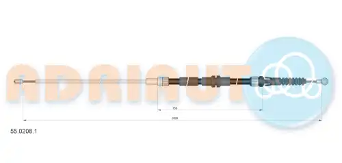 Трос ручного тормоза ADRIAUTO 55.0208.1