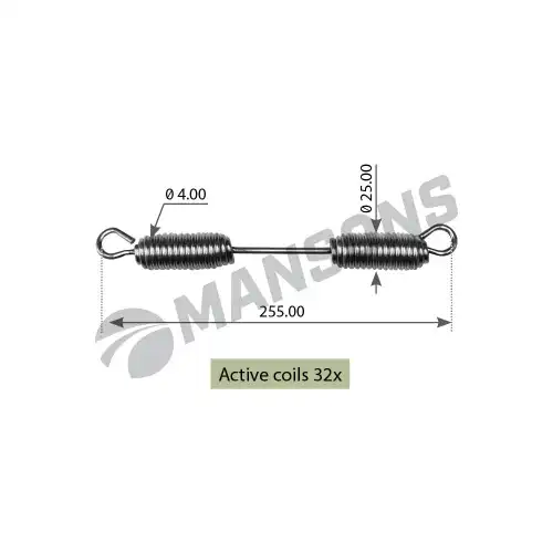 Пружины барабанных тормозных колодок MANSONS SPR0011
