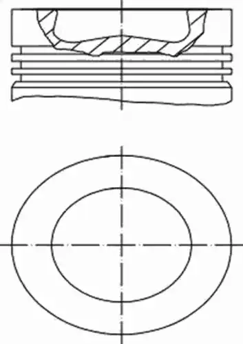 поршень! d131 кам сг. 88.9 -17.14 R6Volvo D 12 D 380 Euro 3 038 08 00 MAHLE