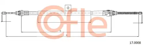 Трос ручного тормоза COFLE 92.17.0008