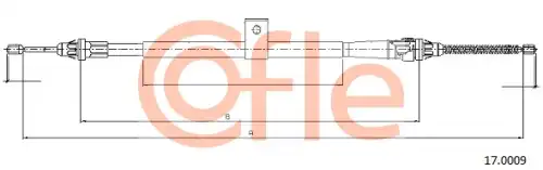 Трос ручного тормоза COFLE 92.17.0009