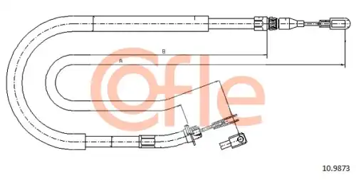Трос ручного тормоза COFLE 92109873