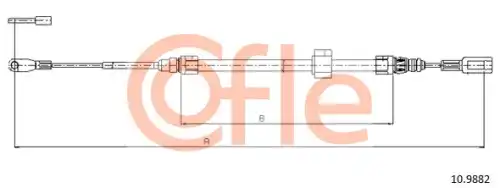 Трос ручного тормоза COFLE 92109882