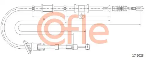 Трос ручного тормоза COFLE 92.17.2028