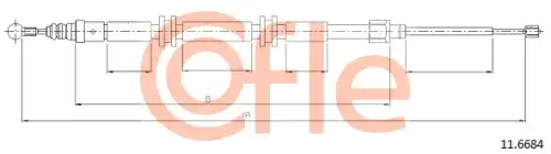Трос ручного тормоза COFLE 92.11.6684