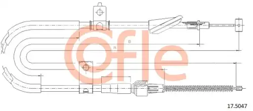 Трос ручного тормоза COFLE 92.17.5047