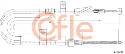 Трос ручного тормоза COFLE 92.17.5048
